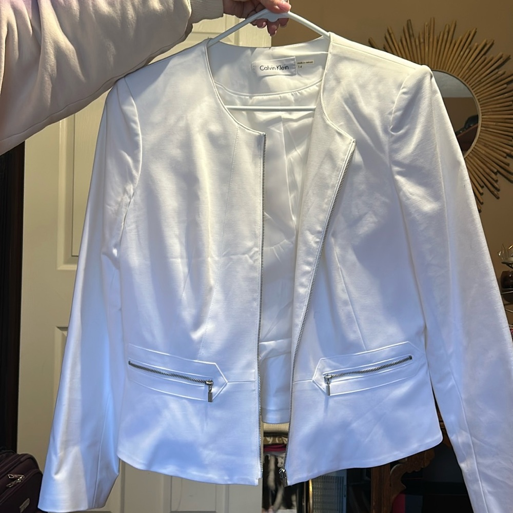 Calvin Klein zip up blazer